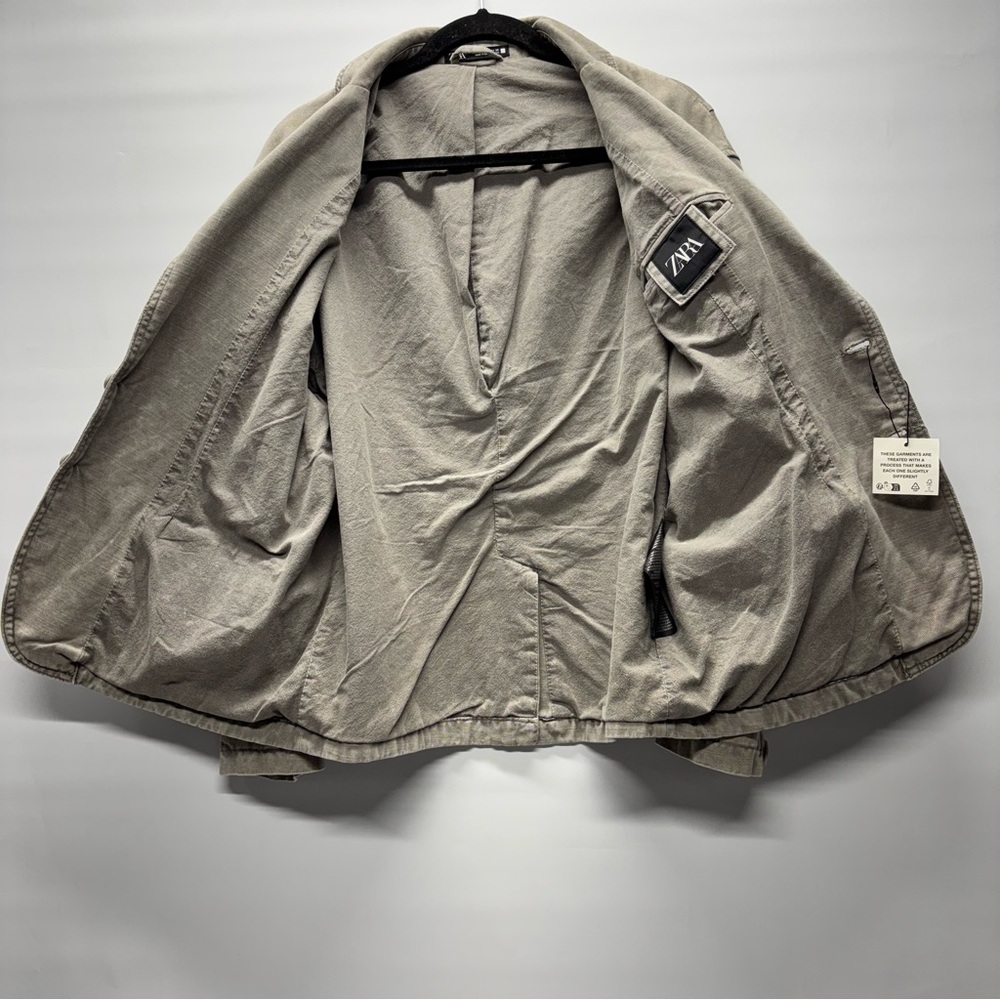 ✨Zara Washed Effect Blazer Size USA S - Picture 6 of 16